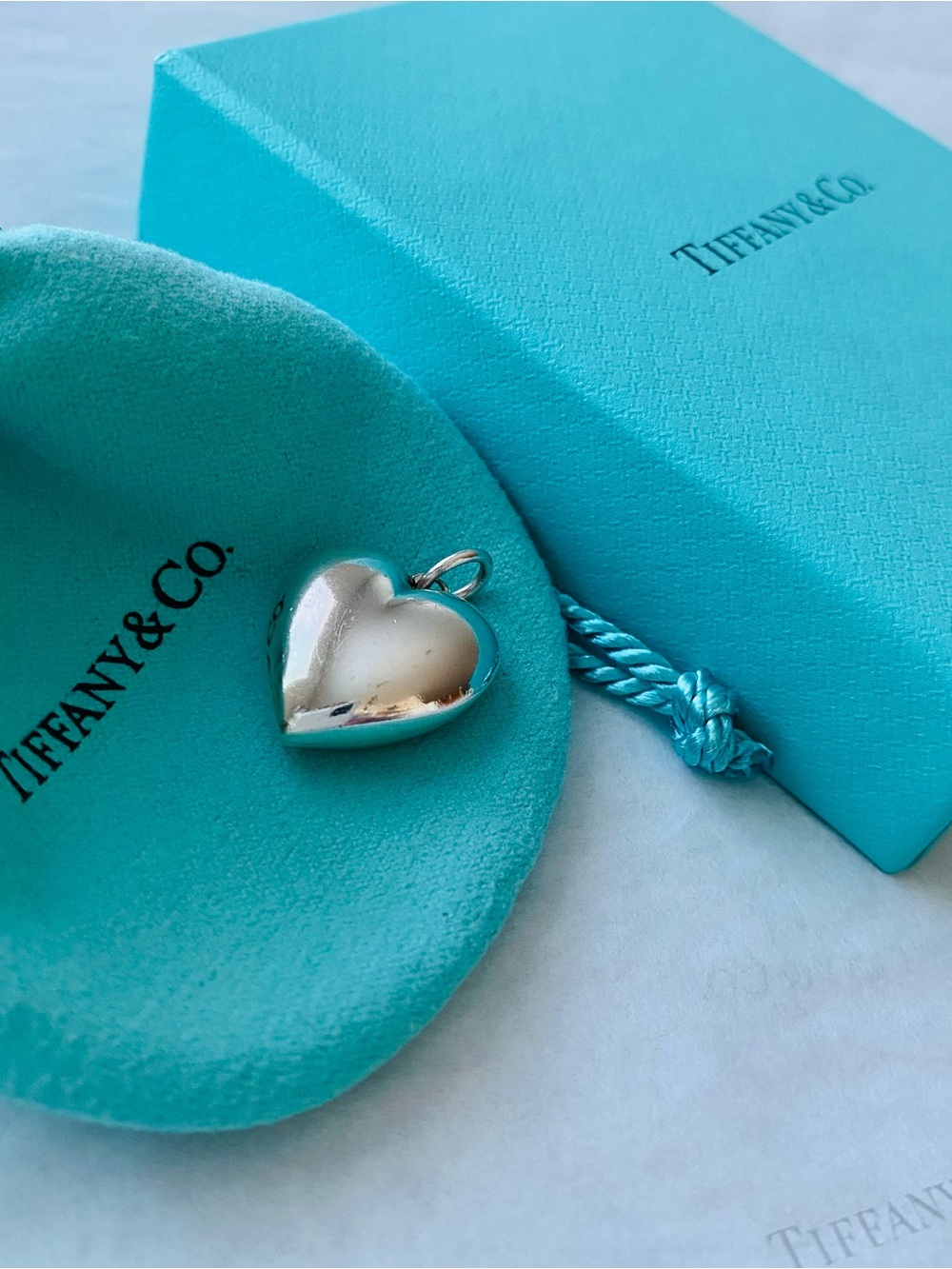 Tiffany & Co. Sterling Silver Puff Heart Pendant